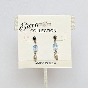 💢3 for $25💢 Euro Collection Blue & Gold Earrings